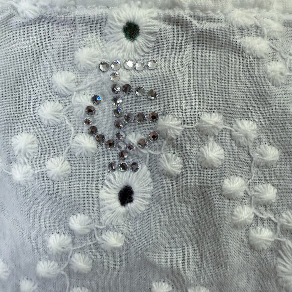 Etsy-style Broderie Anglaise White Cotton Dress Carla Ferro Made in Italy L - Picture 5 of 7